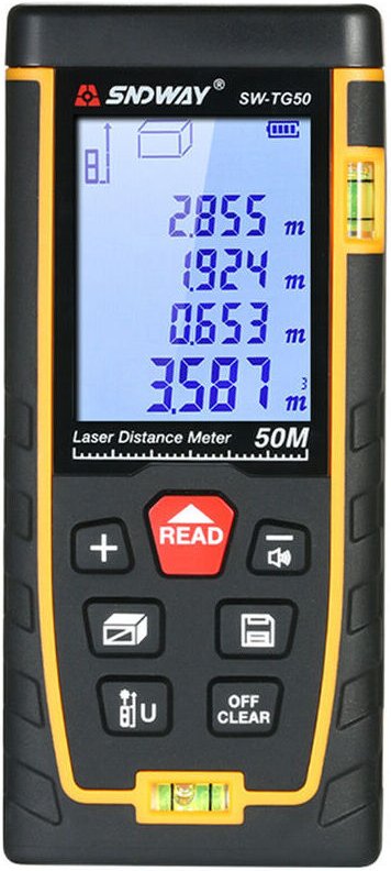 Tragbarer Mini-Entfernungsmesser, hochpräziser Entfernungsmesser mit 30 Gruppen, Datenspeicherung, hintergrundbeleuchtet...