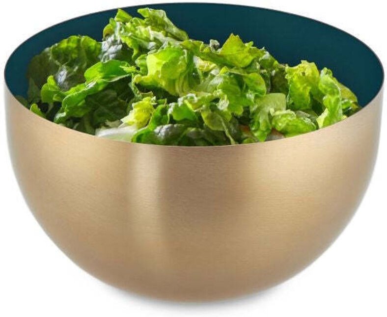 Two tone stainless steel serving bowl