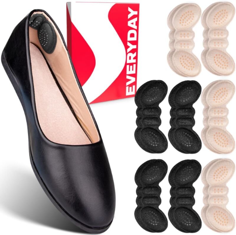 Schuh-Fersenpolster – 4 Paar – Übergroße Schuheinlagen – Schuh-Fersenschutz – Fersenpolster – Fersenschutz – Blasenentfe...