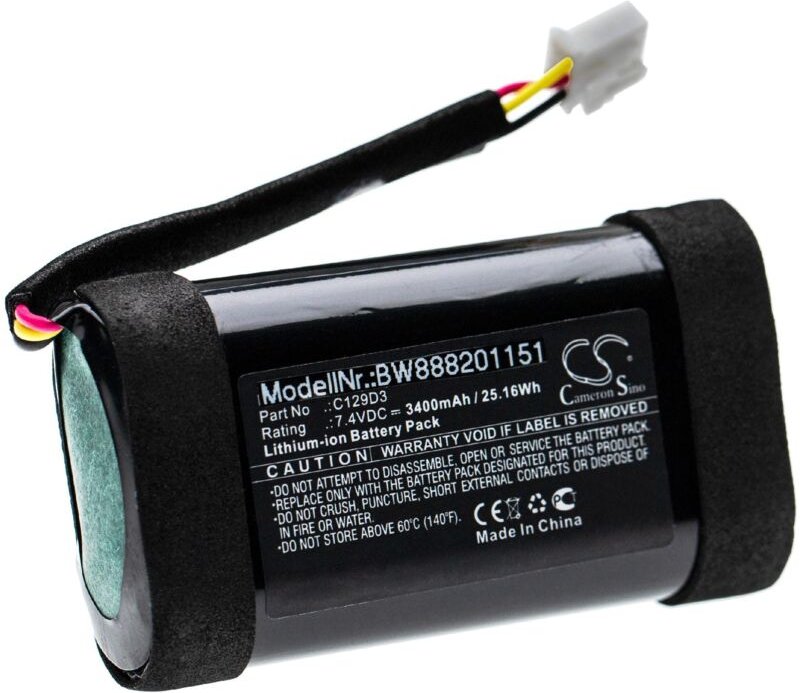 vhbw Akku Ersatz für Bang & Olufsen C129D3 für Lautsprecher Boxen Speaker (3400mAh, 7,4V, Li-Ion)