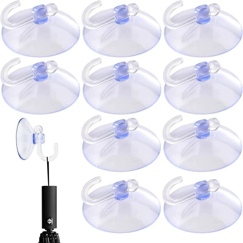 10er-Pack robuste Saugnäpfe – Mini-Saugnapfhaken aus transparentem Material für Küche und Bad, leichte und praktische tr...