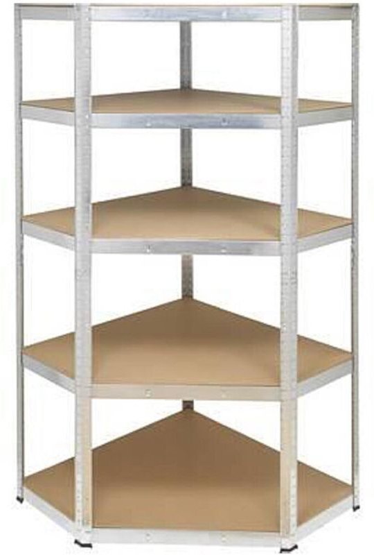 Eckregal Holz/Metall 176 x 75 cm 5 Böden, Tragkraft 175 kg