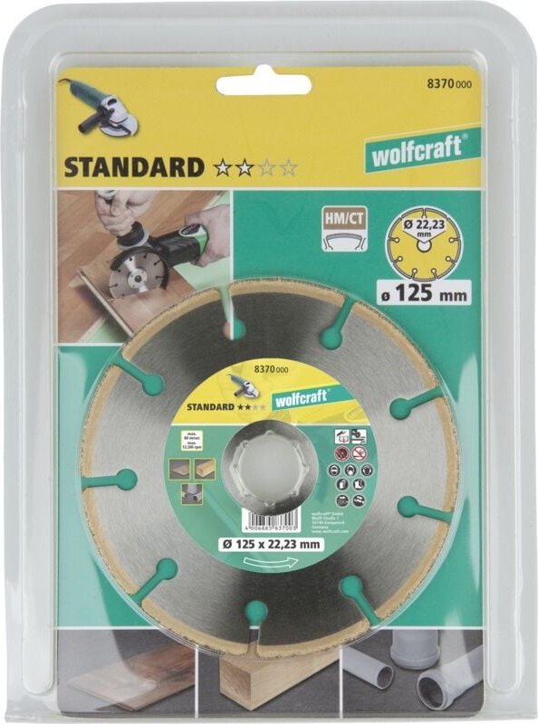 Wolfcraft - hm Trennscheibe ø 125 mm Bohrung 22,23 mm Trennscheibe