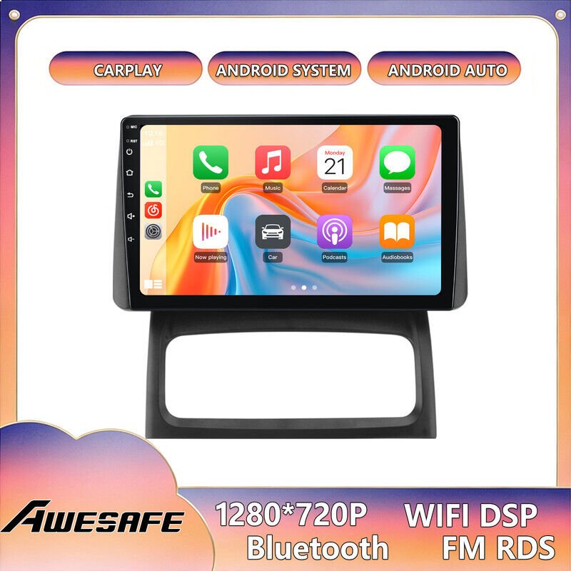 AWESAFE Autoradio Android 13 2GB+32GB für Renault Clio Campus 2009 9'' Touchscreen CarPlay GPS Android Auto