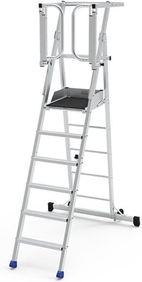 Matisère - pirl klappbar 6 Stufen mit Stabilisatoren - Max. Arbeitshöhe 3,50 m - PIRL6RM-PS