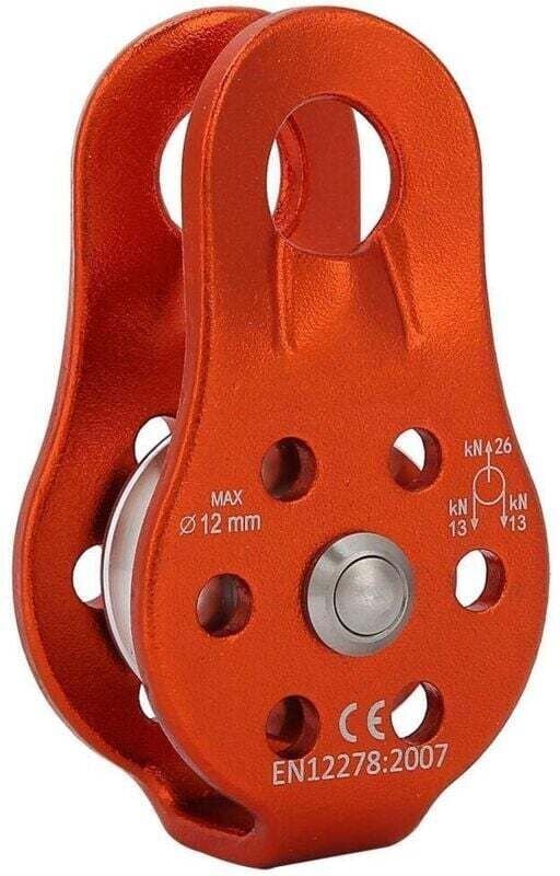 Seilrollenblock aus Aluminiumlegierung, Hochleistungs-Einzelseilrollenblock für 12-mm-Seil, Klettern, 26 kN