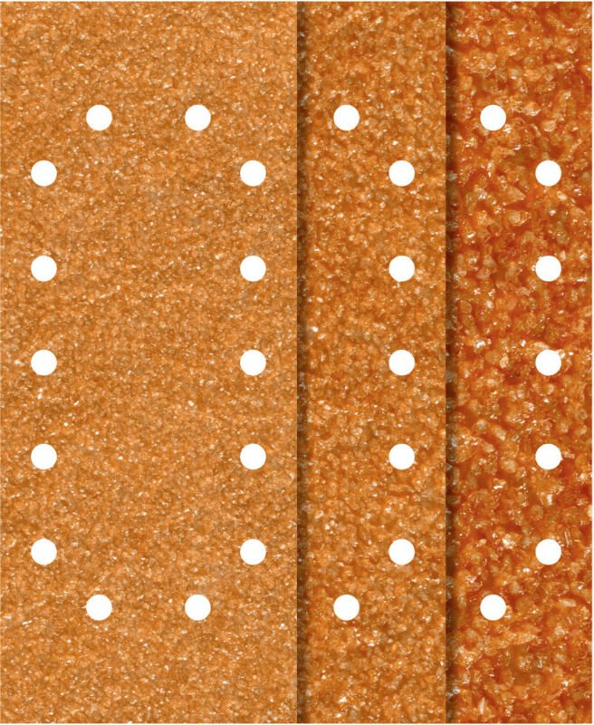 Wolfcraft Schleifstreifen Korund K40 K80 K120 115 x 280 mm 25 Stück für Schwingschleifer