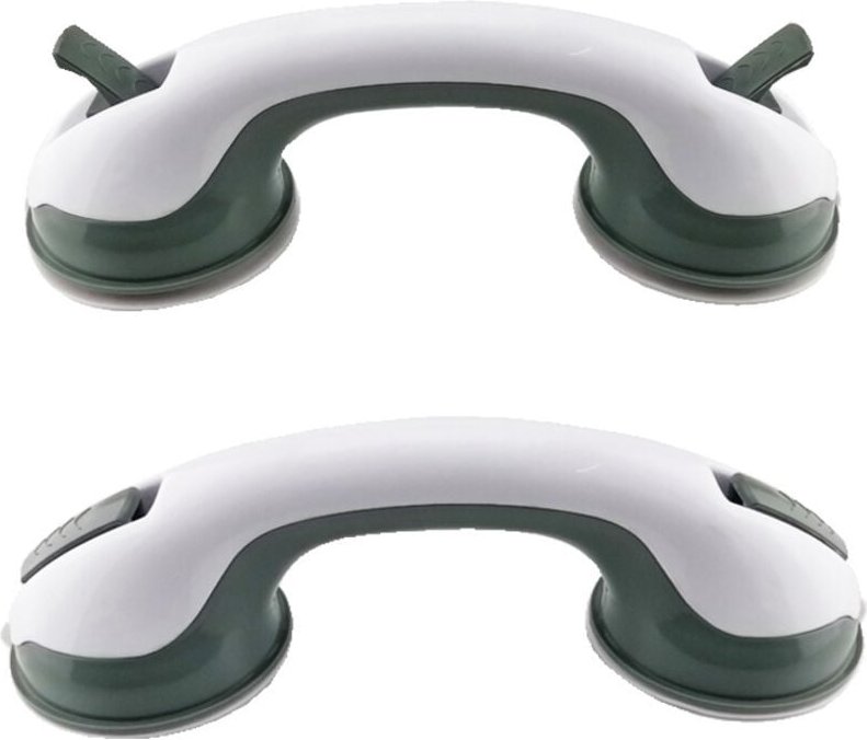 Haltegriffe fürs Badezimmer (2er-Set) mit Saugnäpfen 30 cm – sicherer Halt, ohne Bohren, geeignet für Dusche und Badewan...