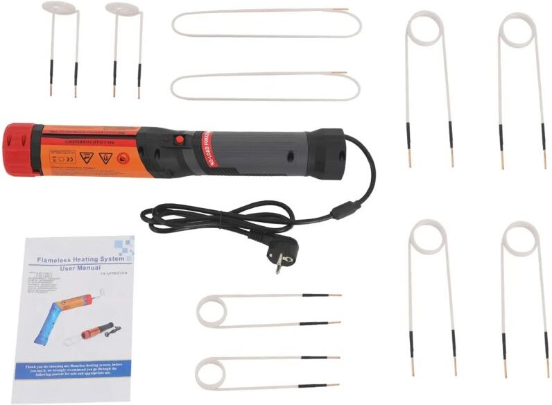1100-W-Magnetinduktionsheizgerät mit Heizspulen, Heiztemperatur: 800 °C, für Automobile, zum Erhitzen von verrosteten Sc...
