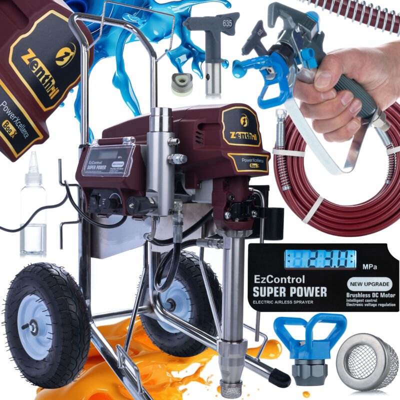 Zenthril Boa X – Maler- und Spachtelgerät 3500W Max. Druck 20MPa, max. Düsendurchmesser 0,039", Durchfluss 6L/min Für Fa...