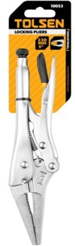 TOLSEN Druck-Gripzange mit geraden Backen und Schneiden, 230 mm