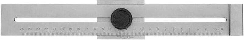 Präzisionsmarkierungslehre, Parallelanreißnadel aus Kohlenstoffstahl, lasergravierte Skala, Messbereich 250 mm