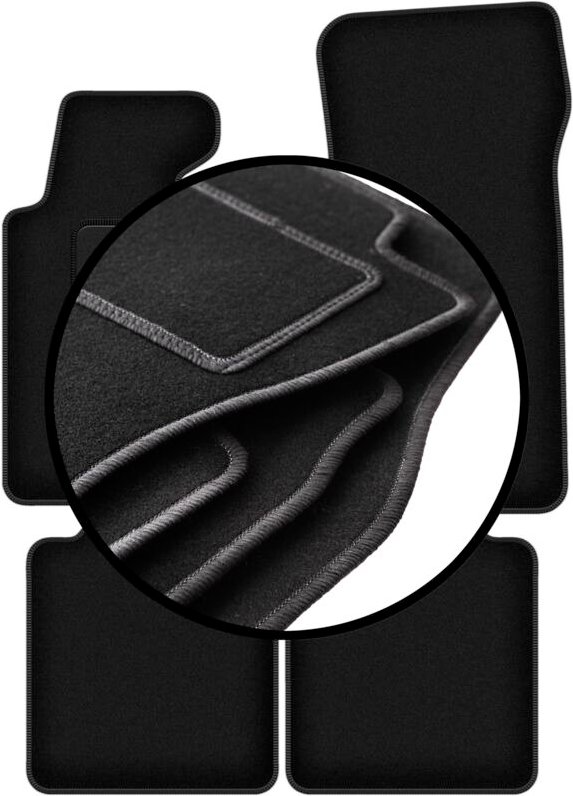 Komplettset Veloursmatten für: BMW 7 E32 LANG (1986-1994)