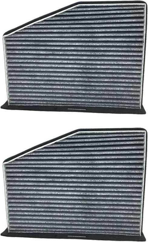 Trade-shop - 2x Innenraumfilter / Pollenfilter mit Aktivkohle ersetzt blue print ADV182502 ADV182535, champion CCF0303B ...