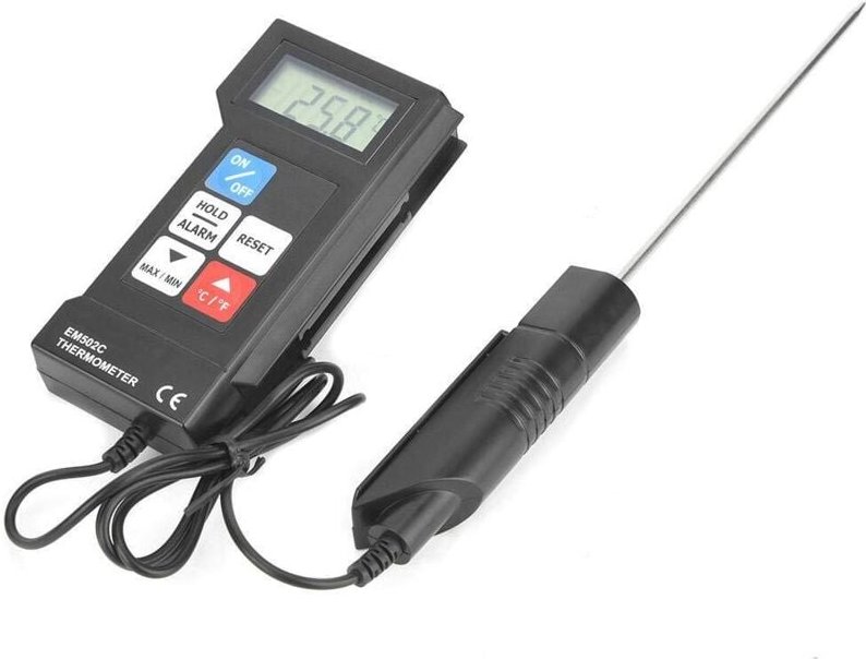 Hochpräzises elektronisches Thermometer, digitales Thermometer EM502C für die Lebensmittelindustrie mit Sonde und Digita...