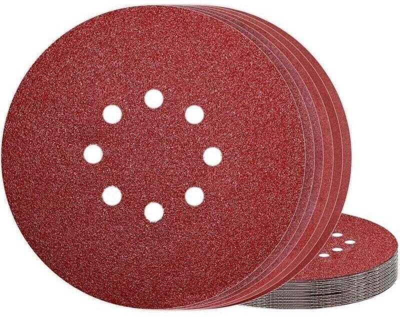 225-mm-Schleifscheibe, 8 Löcher, 2000er Körnung, Schleifpapier für Wandschleifer, 30 Stück