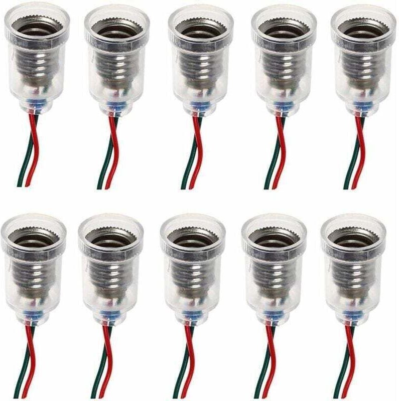 E10 LED-Glühbirnen, Schraubsockel, kleine Kerzenbirnen, kleine Lampenfassung, Lampensockel mit Kabel, Fassung für Heimex...