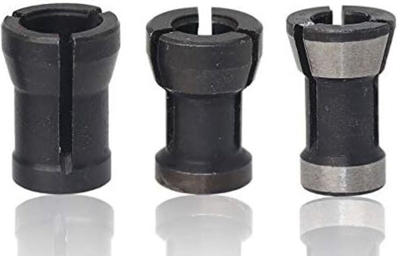 CCYKXA 3 Stück 6/6,35/8 mm Spannzangenadapter, Spannzangen-Spannzange aus Legierung für Fräser, für Teile von Bakelit-Fr...