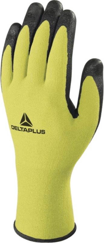 Gant tricot jaune fluo Delta Plus polyester enduit spandex nitrile - VV734JA0 T10