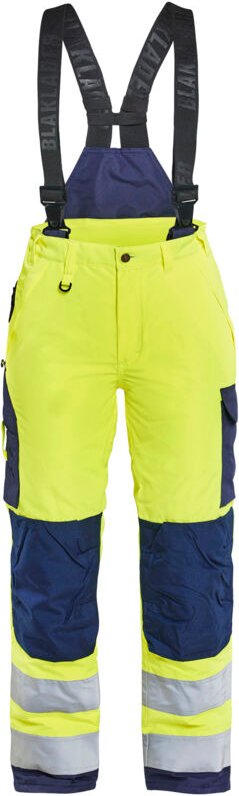 Arbeits-Hosenträger-Hose für den Winter, hohe Sichtbarkeit, Damen 7885 – Neon Gelb / Marine S – FR(38) – SE(C36) – Norme...