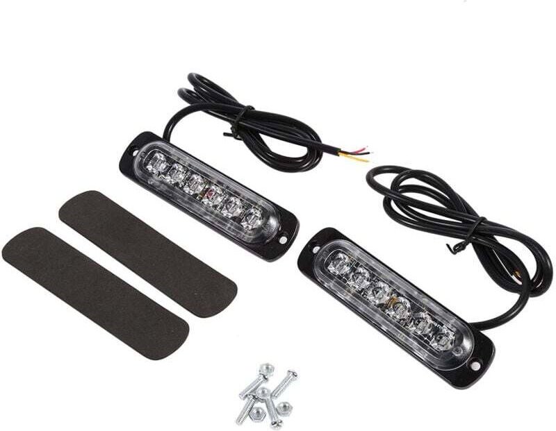Stück 12V 6 LED Auto LKW Notfall-Warnblitzleuchte Blinklicht Hohe Helligkeit 19 Beleuchtungsmodi für Autos Motorräder SU...