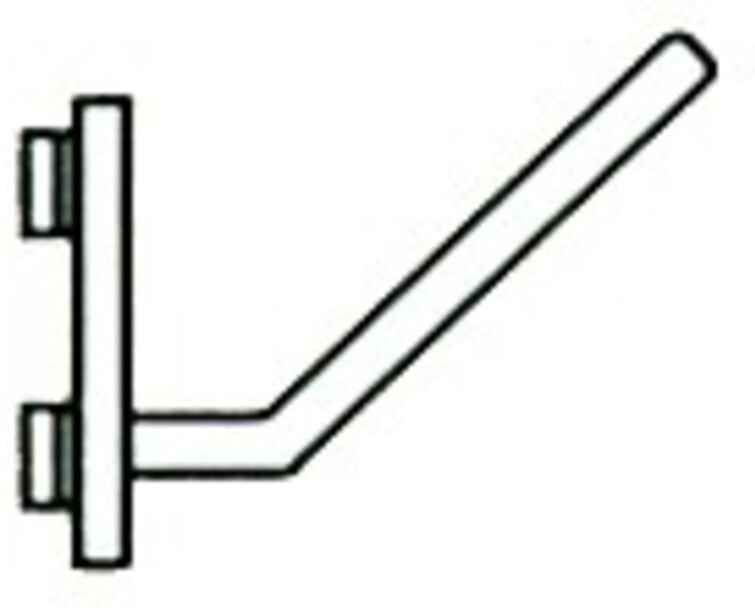 Wandpaneelhaken (Nylon - abgewinkelt 45 mm) OUTIFRANCE