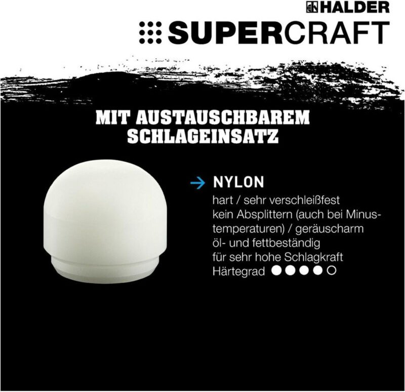 SUPERCRAFT-Einsatz, abgerundet für SUPERCRAFT-Schonhammer D=25 mm 3508.225