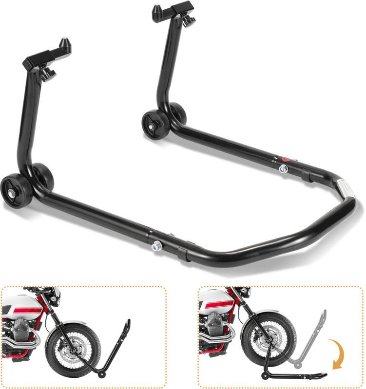 Jopassy Motorradständer vorn Motorrad Montageständer Transportständer Schwarz Belastbar bis 300 kg pro Ständer