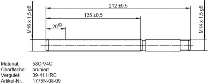 Hazet Zugbolzen, Art.Nr. 1775N-08-09