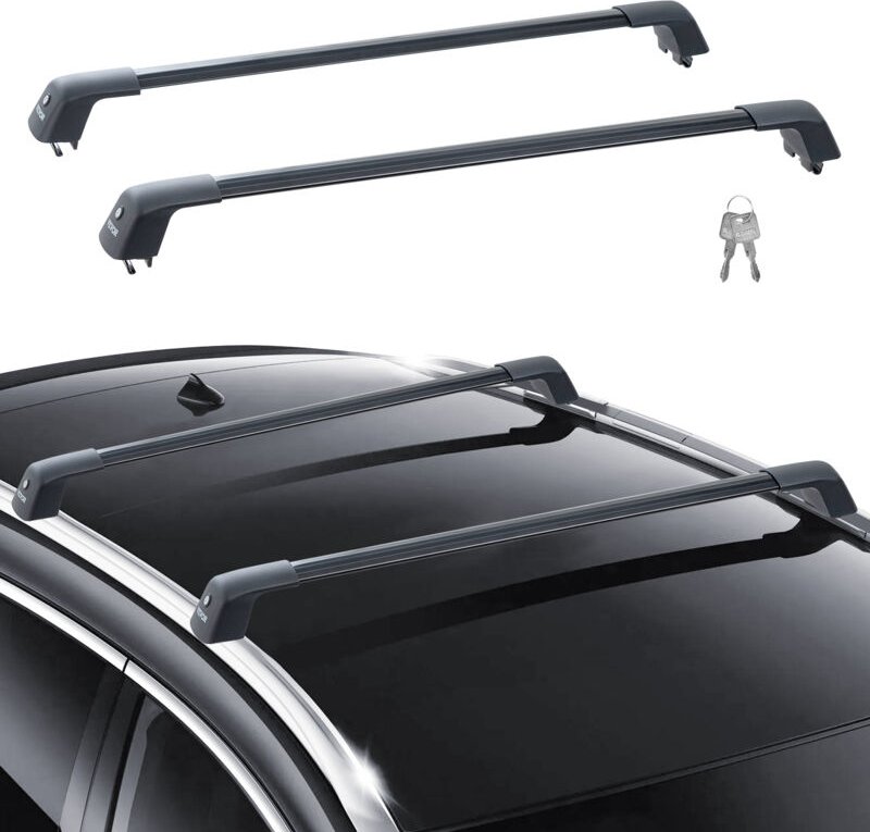 VEVOR Universal-Dachträger-Querträger, max. 120,8 cm (47,6 Zoll) Aluminium-Dachträger-Querträger, passt ohne Lücke auf g...