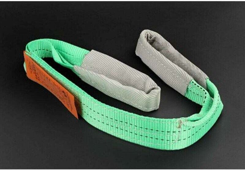 2-Tonnen-Hebeschlinge, 2 m lange Hebeschlinge, Flachhebeschlinge aus gewebtem Polyester, zum Heben von Gütern oder Fahrz...