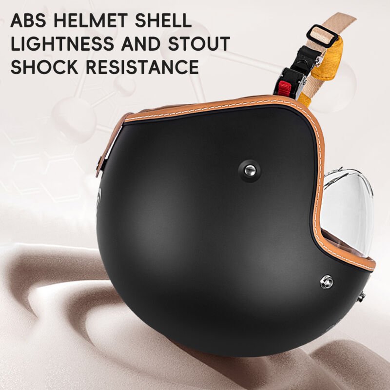 Eosnow BSDDP Motorrad halb Helm Offenes Gesicht für Erwachsene Retro -Helme Sonnenschutzmittel abnehmbar und kandidiert ...