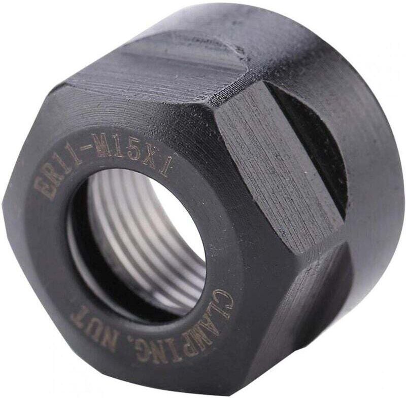 Vtizikl 1 écrou de serrage de type ER11 pour mandrin (noir M15 x 1 ER11A)
