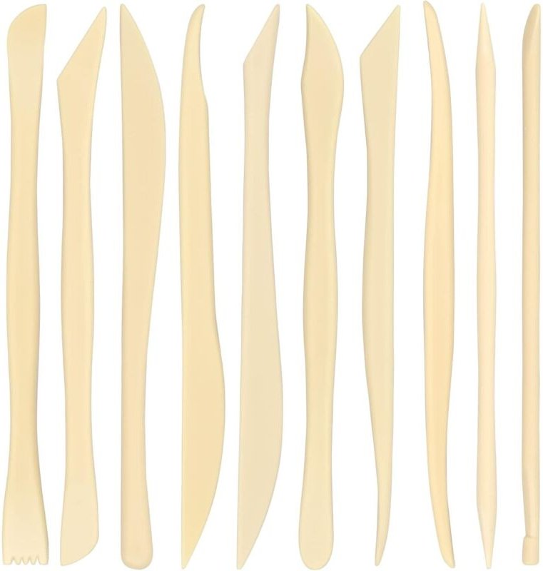 10-teiliges Bildhauerwerkzeug-Set, Kunststoffmodellierwerkzeuge, doppelseitige Töpferwerkzeuge