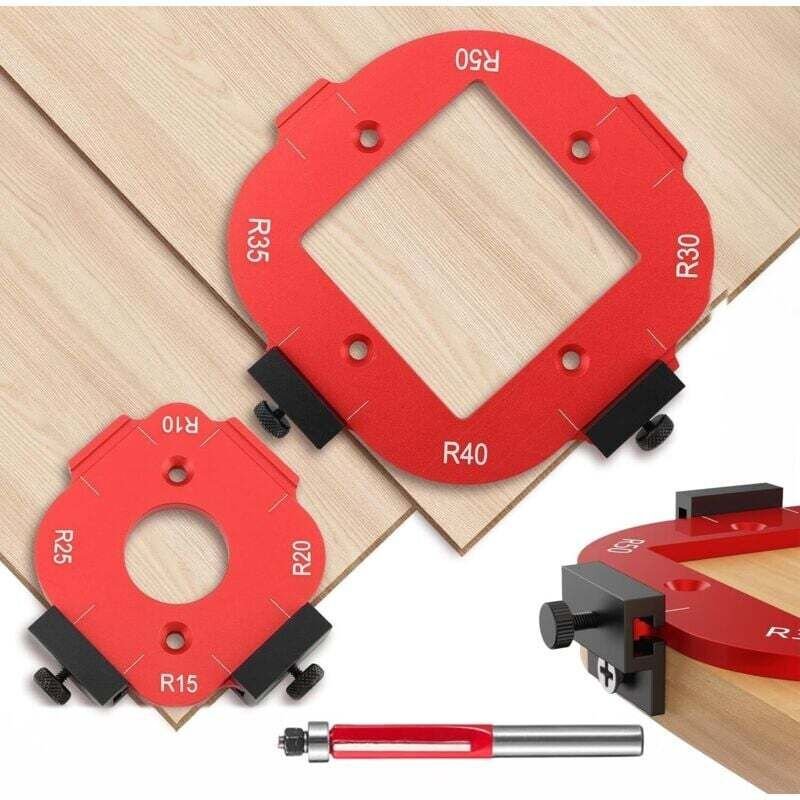 2-teiliges Oberfräsen-Set, R10 R15 R20 R25 R30 R35 R40 R50 Oberfräsen-Set mit Bündigfräser, 4-in-1 Oberfräsen-Set für di...