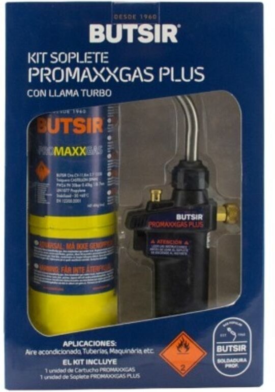 Promaxxgas Butsir Kit: Gas, tragbar, leicht, ideal zum Camping.