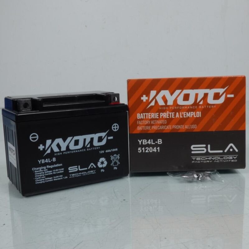 batterie sla kyoto für roller mbk 80 evolis nach 1998 yb4l-b sla