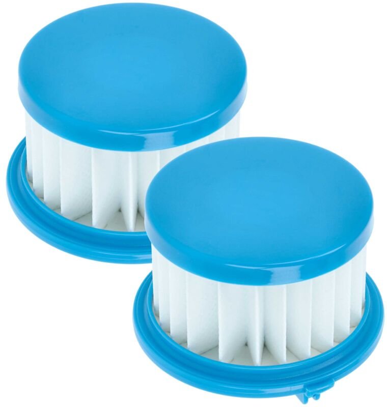 vhbw 2x Staubsaugerfilter kompatibel mit Ryobi 18V One+, PCL702, PCL702B, PCL702K Staubsauger - HEPA-Filter Blau Weiß