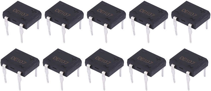 10 Stück Brückengleichrichter, 1A 1000V 4-Pin-Brückengleichrichter für Industrieelektronik (10 verkauft).