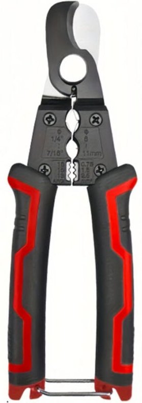 180-mm-Kabelschneider, multifunktionale Elektrikerzange mit Abisolierfunktion, maximale Kapazität 11 mm, für Kupfer-, Al...