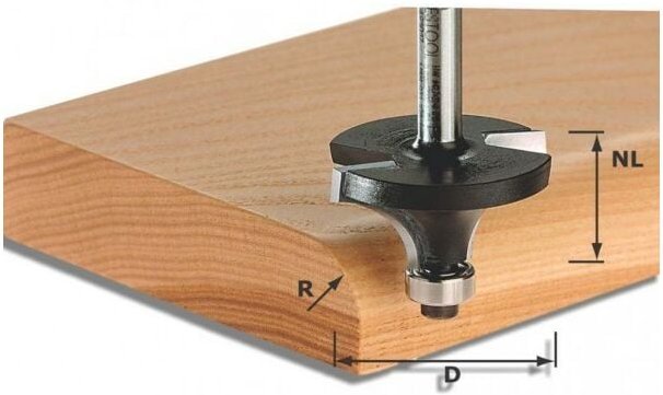 Abrundfräser hw S8 D19,1/R3 kl – 491010 - Festool