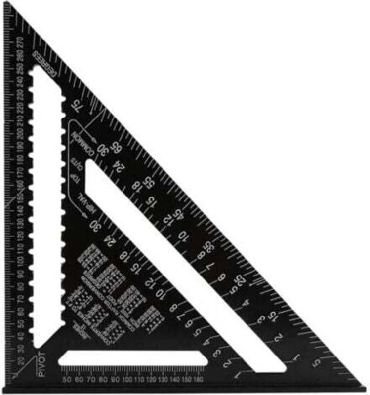 Professioneller metrischer Dreieckswinkel, 30 cm hochpräziser Zimmermannswinkel, Winkelmesser aus Aluminiumlegierung für...