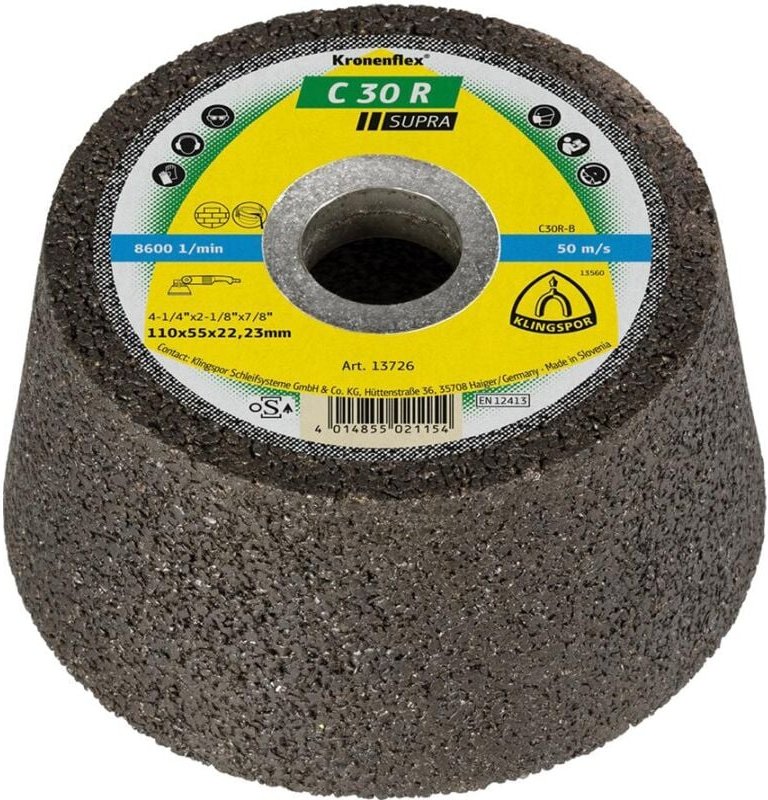 Kronenflex Schleiftopf c 30 r Supra für Stein,Beton und Guss