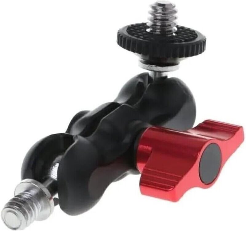 Magic Arm Doppelkugelgelenk-Montageadapter – 360°-Drehung, Aluminiumlegierung, 1/4"-Gewinde, leicht und robust