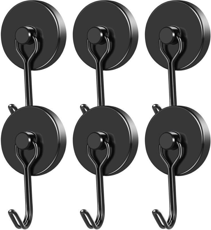 Starker Magnethaken, schwarzer Nodyme-Kühlschrankmagnet, drehbarer Magnethaken, Magnethaken für Küche, Geschirrtuch, Bre...