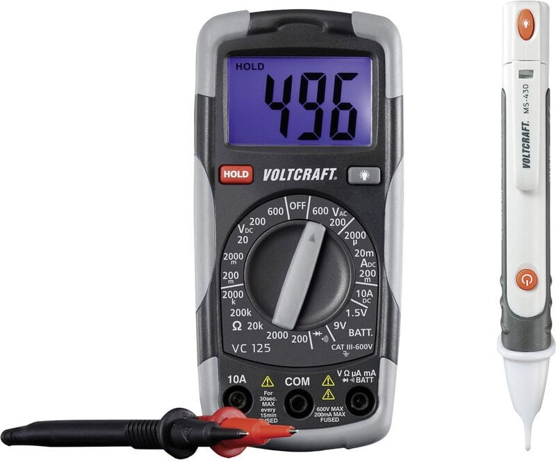Voltcraft - dt-test-kit 150 Hand-Multimeter digital cat iii 600 v Anzeige (Counts): 2000