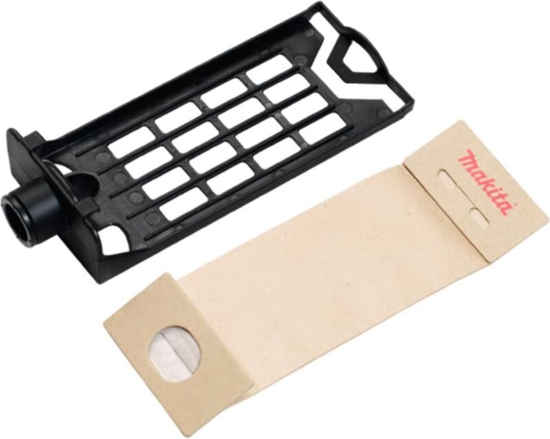 Staubsackhalter inkl. 1 x Staubsack, für Schwingschleifer 9046, BO4900V, Exzenterschleifer BO6030 - Makita