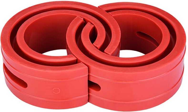 Stoßdämpfer, Typ C, 2-teilig, rot, universell, Kfz-Gummi, Stoßdämpferpuffer, Feder, Stoßdämpferkissen, Typ AF Buchsen (T...