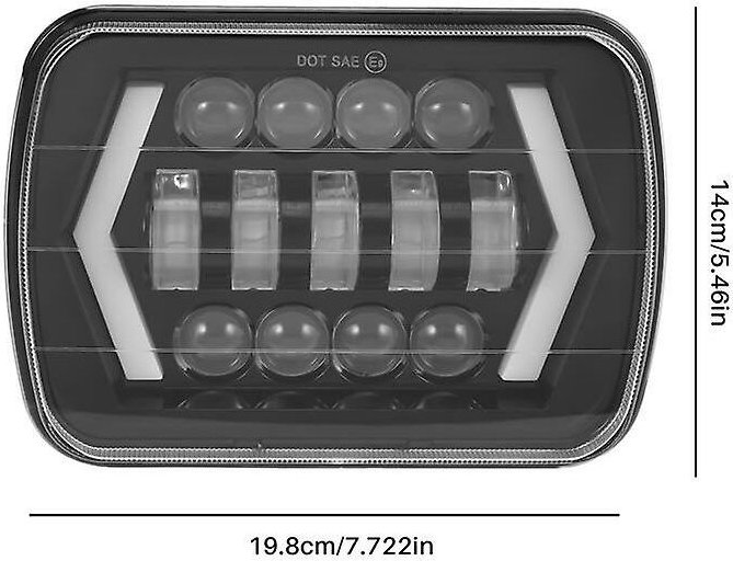 7 x 6 Zoll Halo-LED-Scheinwerfer, 5 x 7 Zoll LED-Scheinwerfer mit Angel Eyes DRL-Blinker-Ersatz