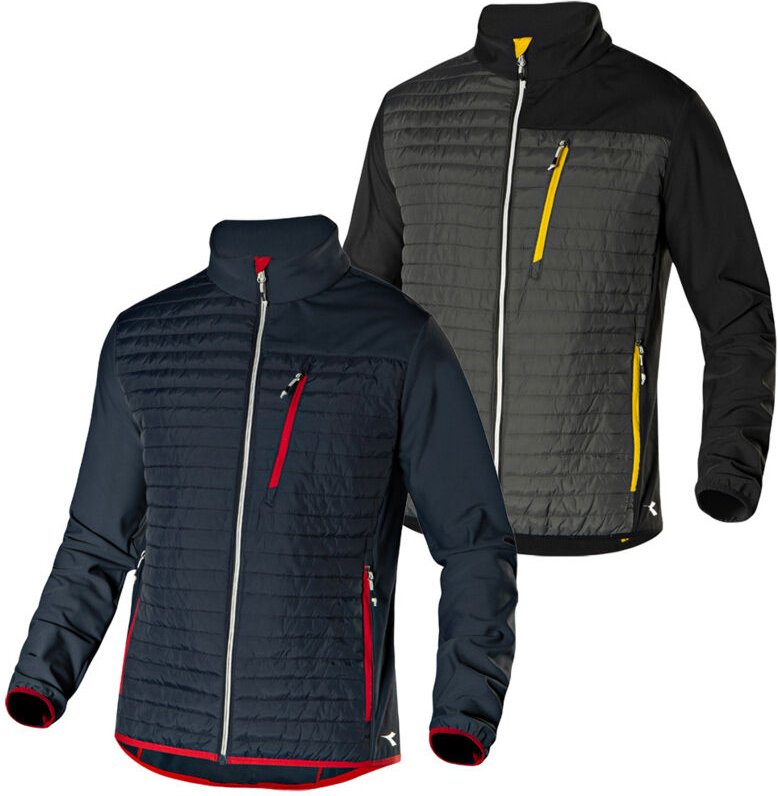 Diadora - Utility Hybrid Sweat-Jacket Color Block Arbeitsjacke - l - Schwarze